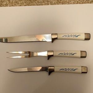 Vtg Regent Sheffield stainless steel carving set